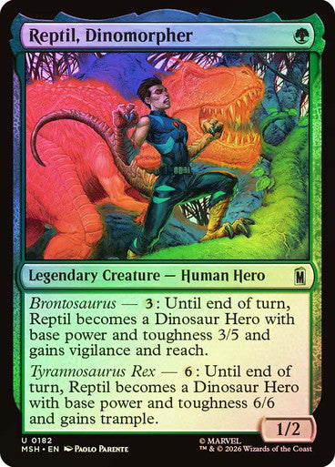 Reptil, Dinomorpher - (Foil): Marvel Super Heroes