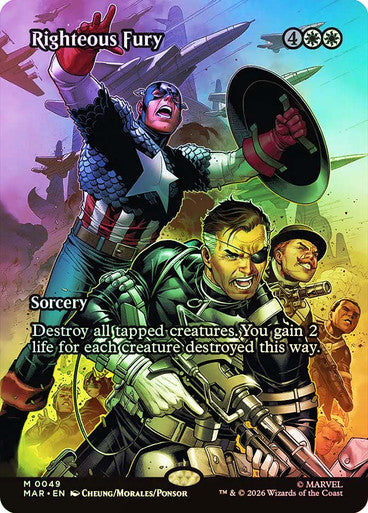 Righteous Fury (Borderless) (#049) - (Foil): Marvel Universe