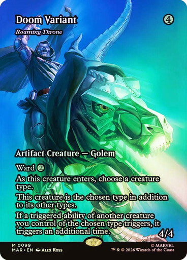 Roaming Throne (Borderless) (#099) (Doom Variant) - (Foil): Marvel Universe