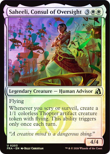 Saheeli, Consul of Oversight - (Foil): Reality Fracture