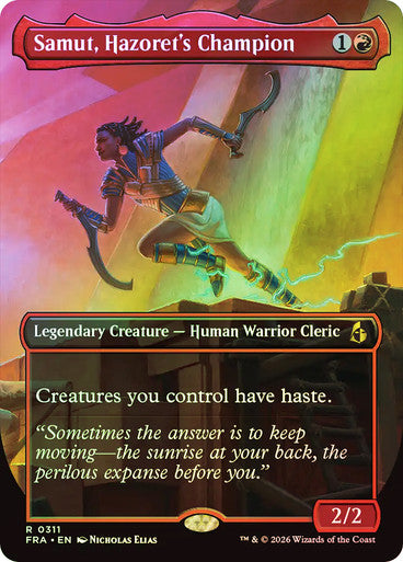 Samut, Hazoret's Champion (Borderless) (#311) - (Foil): Reality Fracture