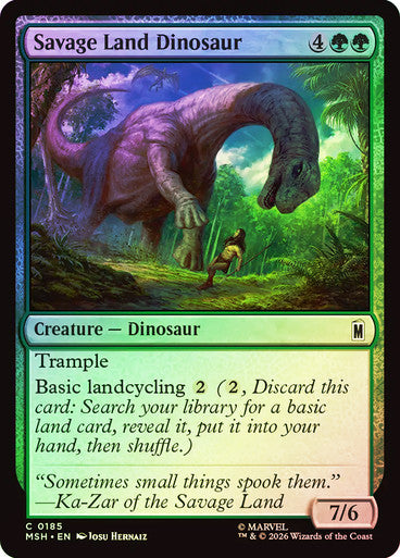 Savage Land Dinosaur - (Foil): Marvel Super Heroes
