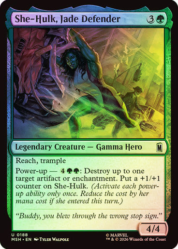 She-Hulk, Jade Defender - (Foil): Marvel Super Heroes