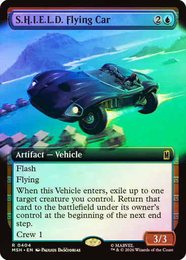 S.H.I.E.L.D. Flying Car (Extended Art) (#404) - (Foil): Marvel Super Heroes