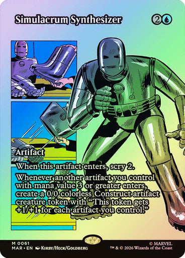 Simulacrum Synthesizer (Borderless) (#061) - (Foil): Marvel Universe