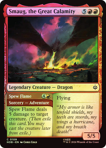 Smaug, the Great Calamity // Spew Flame - (Foil): The Hobbit