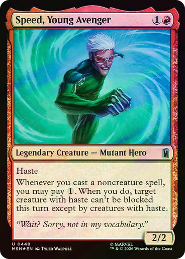 Speed, Young Avenger (Surge Foil) (#448) - (Foil): Marvel Super Heroes