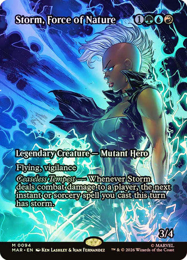 Storm, Force of Nature (Borderless) (#094) - (Foil): Marvel Universe