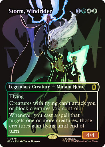 Storm, Windrider (Borderless) (#375) - (Foil): Marvel Super Heroes