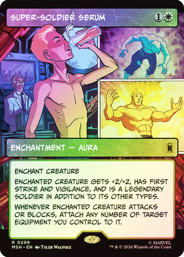 Super-Soldier Serum (Showcase, Borderless) (#299) - (Foil): Marvel Super Heroes