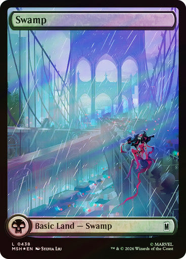 Swamp (Surge Foil) (Full Art) (#438) - (Foil): Marvel Super Heroes