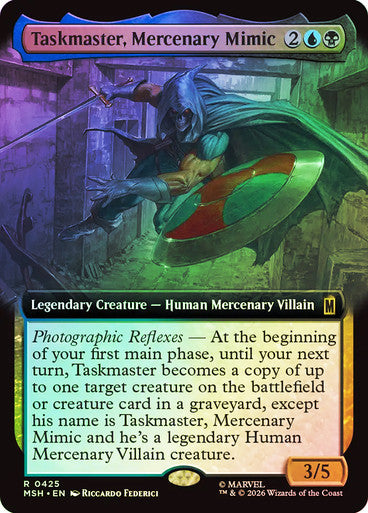 Taskmaster, Mercenary Mimic (Extended Art) (#425) - (Foil): Marvel Super Heroes
