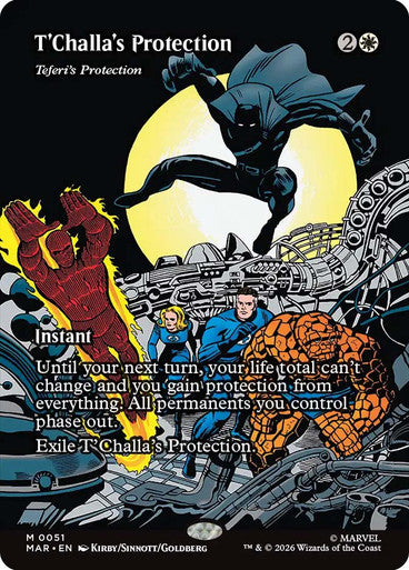 Teferi's Protection (Borderless) (#051) (T'Challa's Protection) (T'Challa's Protection): Marvel Universe