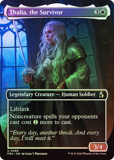Thalia, the Survivor (Borderless) (#296) - (Foil): Reality Fracture