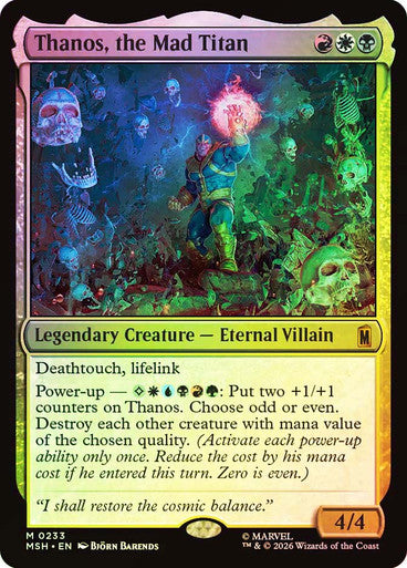 Thanos, the Mad Titan - (Foil): Marvel Super Heroes