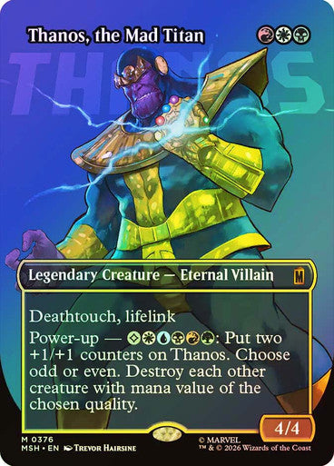 Thanos, the Mad Titan (Borderless) (#376) - (Foil): Marvel Super Heroes