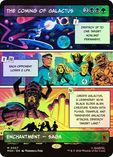 The Coming of Galactus (Showcase, Borderless) (#307) - (Foil): Marvel Super Heroes