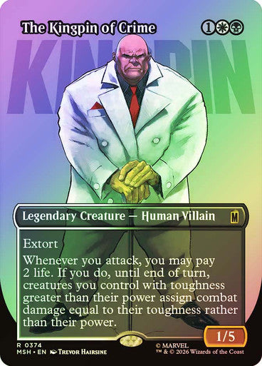 The Kingpin of Crime (Borderless) (#374) - (Foil): Marvel Super Heroes