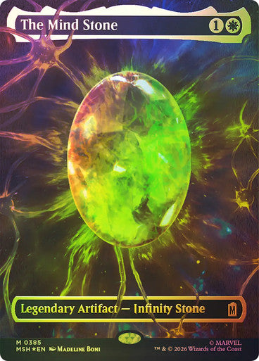 The Mind Stone (Cosmic Foil) (Borderless) (#385) - (Foil): Marvel Super Heroes