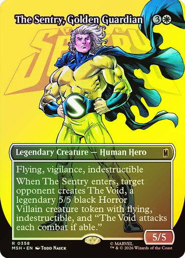 The Sentry, Golden Guardian (Borderless) (#358) - (Foil): Marvel Super Heroes