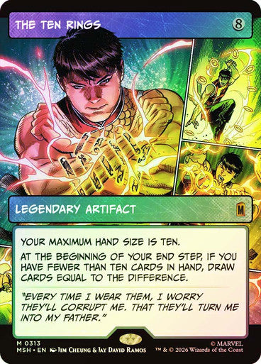 The Ten Rings (Showcase, Borderless) (#313) - (Foil): Marvel Super Heroes