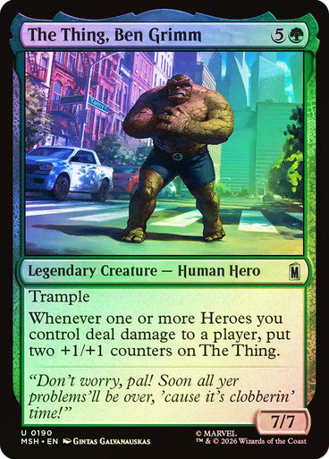 The Thing, Ben Grimm - (Foil): Marvel Super Heroes