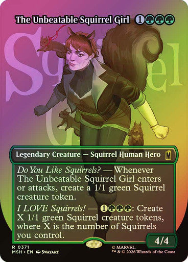 The Unbeatable Squirrel Girl (Borderless) (#371) - (Foil): Marvel Super Heroes