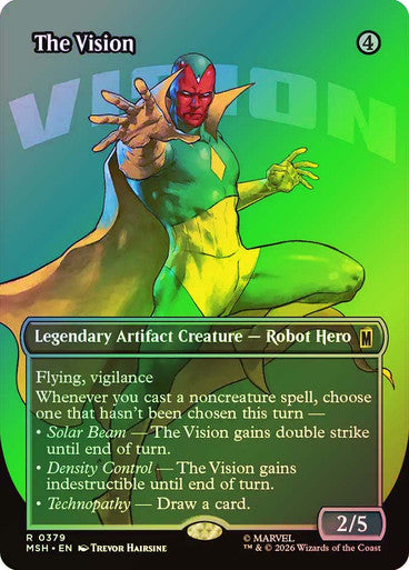 The Vision (Borderless) (#379) - (Foil): Marvel Super Heroes