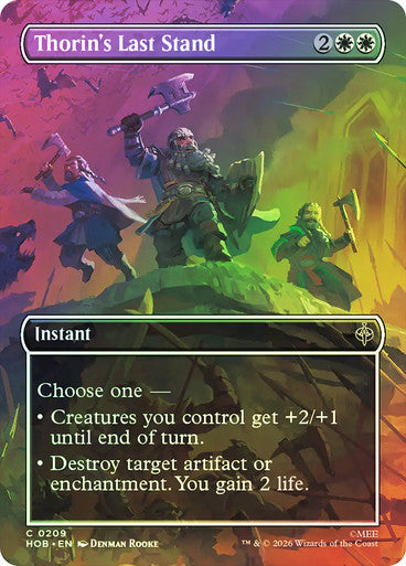 Thorin's Last Stand (Borderless) (#209) - (Foil): The Hobbit