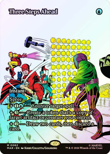 Three Steps Ahead (Borderless) (#062) - (Foil): Marvel Universe