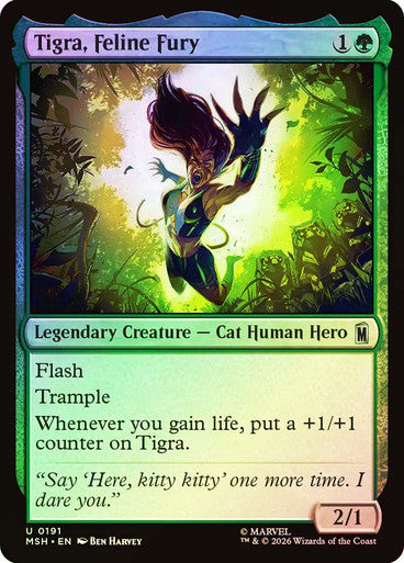 Tigra, Feline Fury - (Foil): Marvel Super Heroes