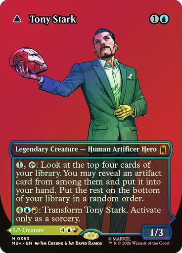 Tony Stark // The Invincible Iron Man (Borderless) (#363) - (Foil): Marvel Super Heroes
