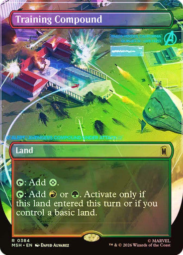 Training Compound (Borderless) (#384) - (Foil): Marvel Super Heroes