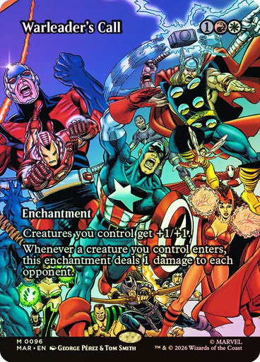 Warleader's Call (Borderless) (#096) - (Foil): Marvel Universe
