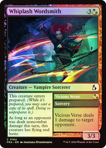 Whiplash Wordsmith // Vicious Verse - (Foil): Reality Fracture