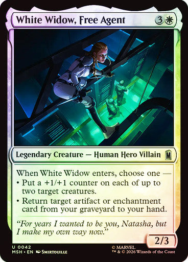 White Widow, Free Agent - (Foil): Marvel Super Heroes