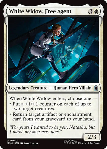 White Widow, Free Agent: Marvel Super Heroes