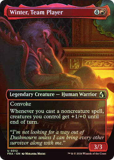 Winter, Team Player (Borderless) (#312) - (Foil): Reality Fracture