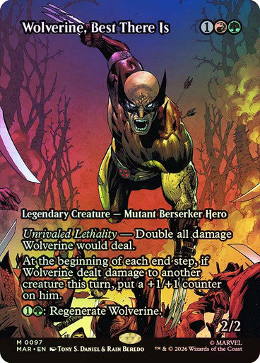 Wolverine, Best There Is (Borderless) (#097) - (Foil): Marvel Universe