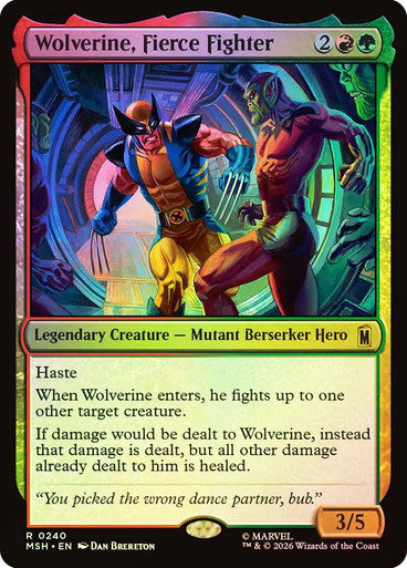 Wolverine, Fierce Fighter - (Foil): Marvel Super Heroes
