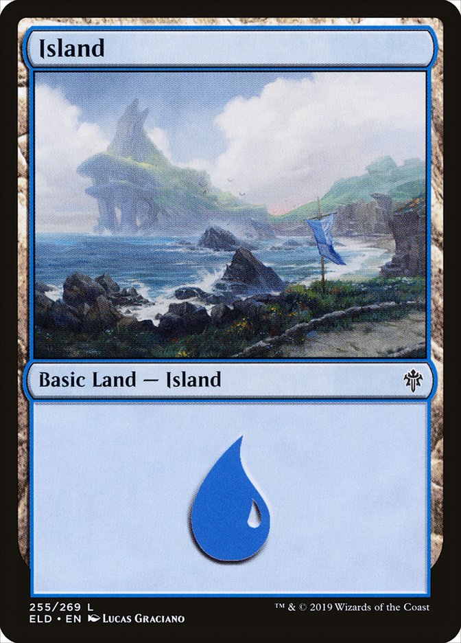Island (#255) - (Foil): Throne of Eldraine