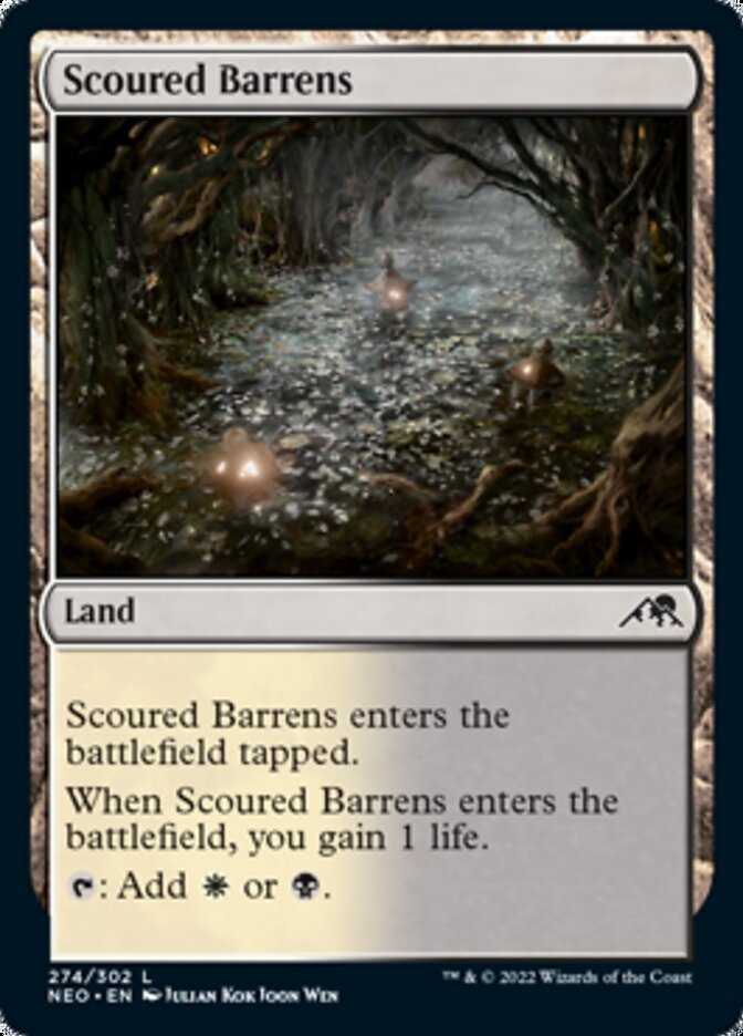 Scoured Barrens - (Foil): Kamigawa: Neon Dynasty