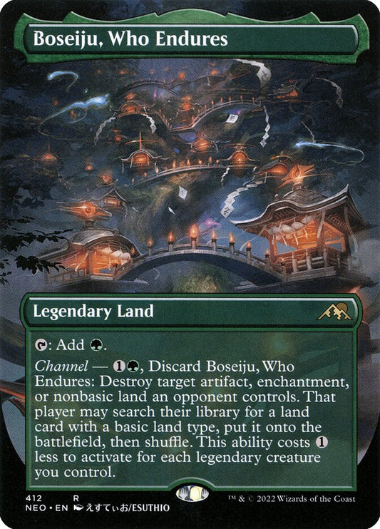 Boseiju, Who Endures (Borderless) - (Foil): Kamigawa: Neon Dynasty