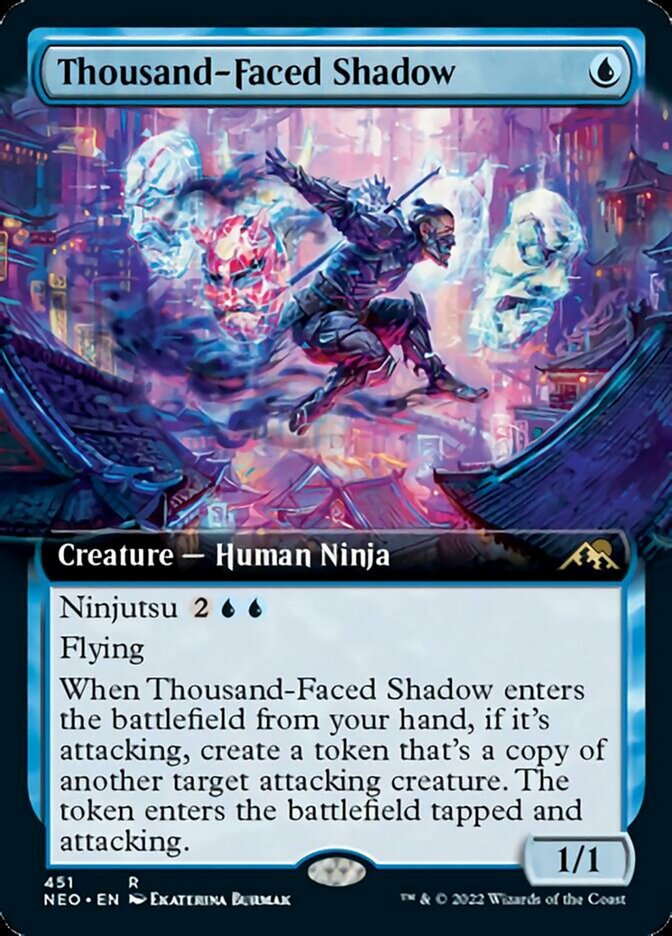 Thousand-Faced Shadow (Extended Art) - (Foil): Kamigawa: Neon Dynasty