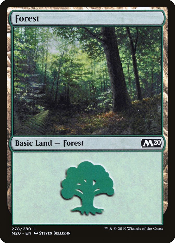 Forest (#278) - (Foil): Core Set 2020
