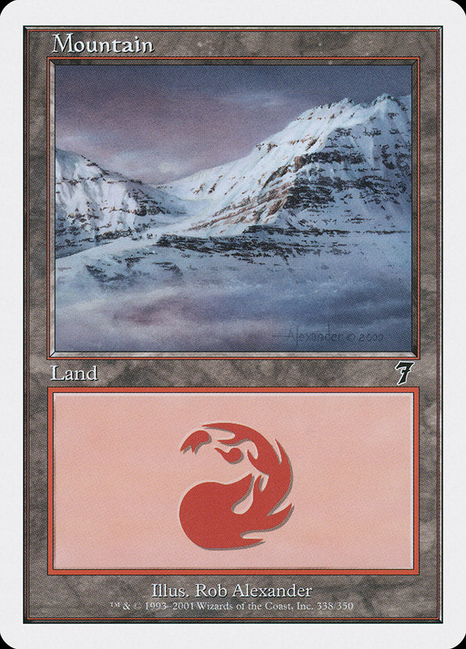 Mountain (#338) - (Foil): Seventh Edition