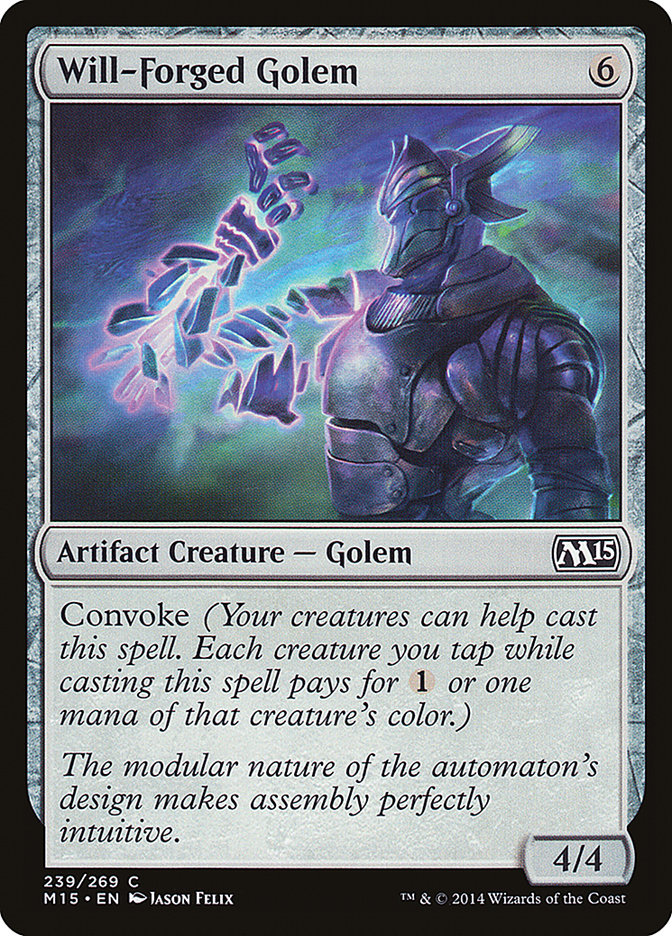 Will-Forged Golem - (Foil): Magic 2015