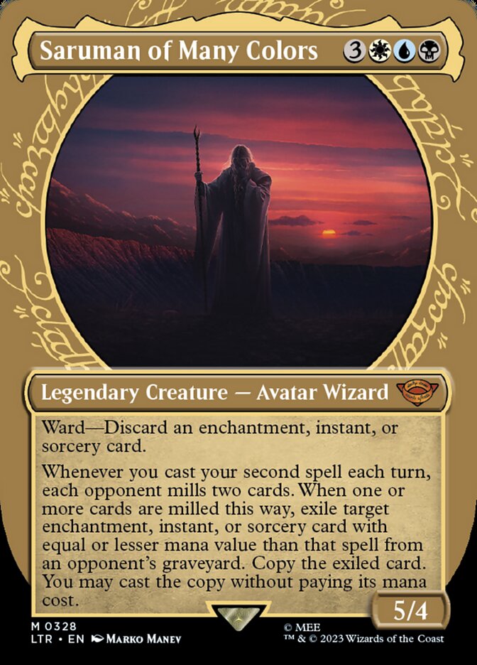Saruman of Many Colors (Borderless) (Showcase) - (Foil): The Lord of the Rings: Tales of Middle-earth
