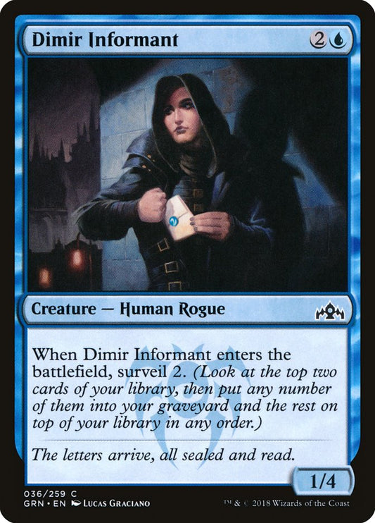 Dimir Informant - (Foil): Guilds of Ravnica