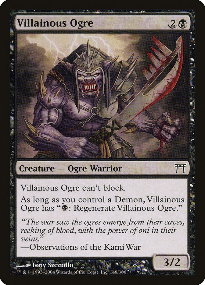 Villainous Ogre - (Foil): Champions of Kamigawa